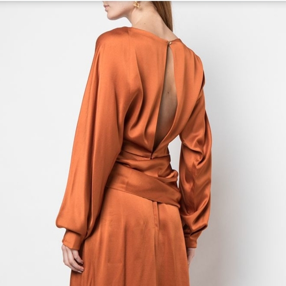 Oscar de la renta silk crepe dress - Picture 2 of 8